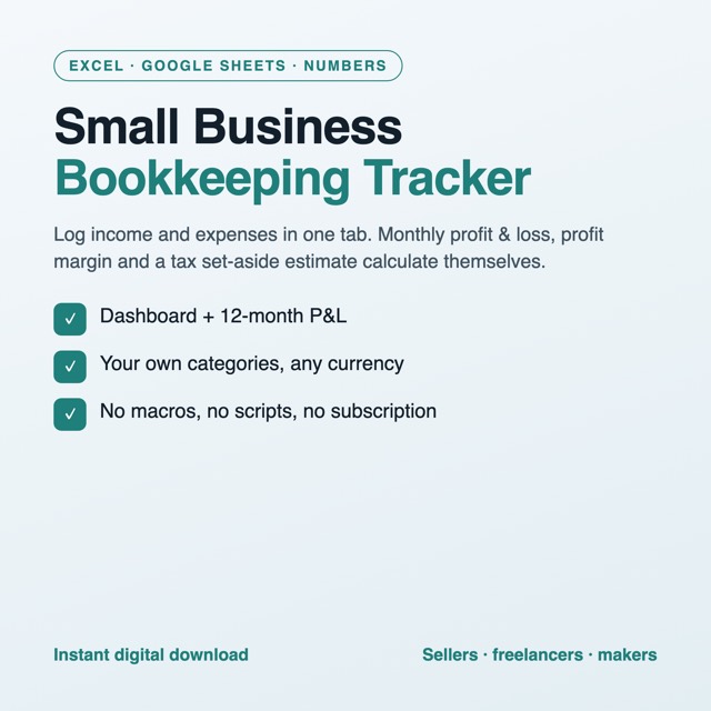 Small Business Bookkeeping Tracker preview