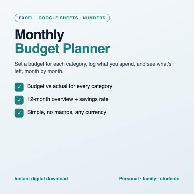 Monthly Budget Planner preview